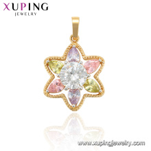 34010 xuping fashion 18k gold plated jewelry zircon pendent Guangzhou factory for women